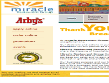 Tablet Screenshot of miraclerestaurantgroup.com